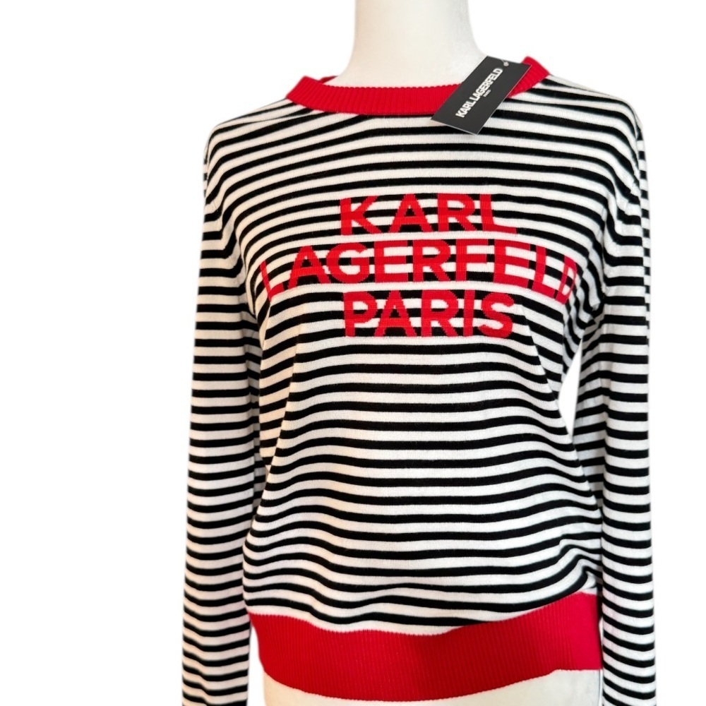 Very pretty Karl Lagerfeld Paris Striped Sweater